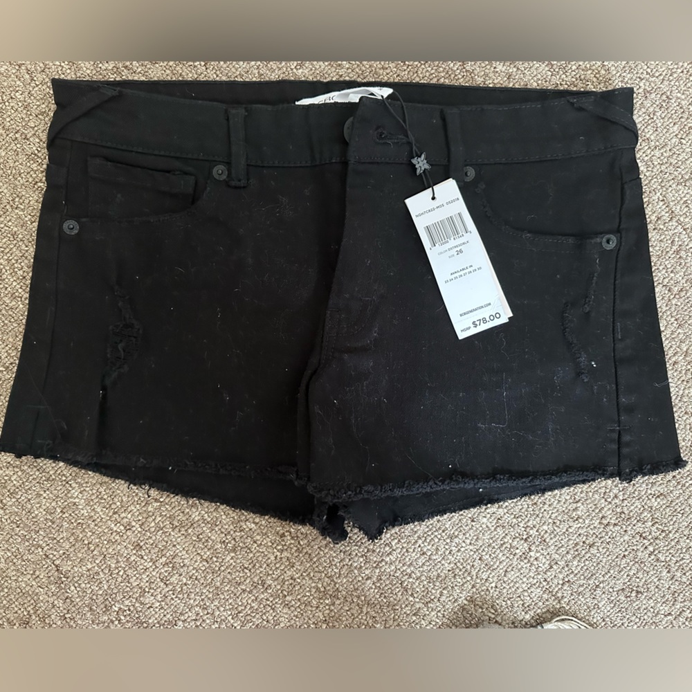 BCBG Black Demin Shorts Size 26